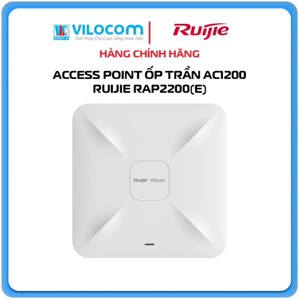 Thiết bị mạng wifi Ruijie RG-RAP2200(E) (Dual Band Ceiling Mount Access Point, Qualcomm)