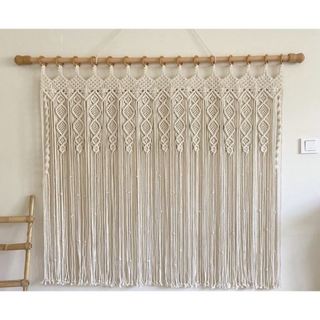 Mành treo macrame decore phòng-mành macrame treo cửa sổ-mành treo cửa sổ-rèm treo cửa sổ-mành trang trí phòng khách