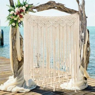 Mành treo macrame decore tiệc cưới-mành macrame treo phòng ngu-mành treo cửa sổ-rèm treo cửa sổ-mành trang trí phòng ngủ