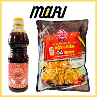 Combo bột chiên gà Ottogi 500g và Sốt gà vị ngọt Maru 550g