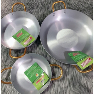 Chảo nhôm cắt quai vàng kim hằng cao cấp dày dặn chính hãng 7 size 18cm- 20cm - 22cm - 24cm - 26cm- 28cm - 30cm