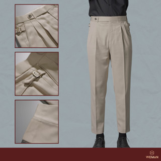 Quần tây nam sidetab WEMAN cao cấp form smart fit, chất liệu kaki nhập khẩu giữ dáng tốt WMQ2401
