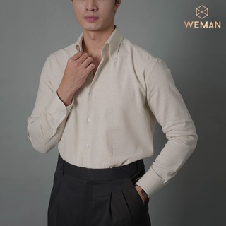 Áo sơ mi linen cổ button down WEMAN cao cấp, chất liệu linen thoáng mát,thấm hút mồ hôi tốt WMA2403