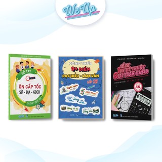 Sách - combo 3 sách lớp 12: công thức 9+ điểm văn 12, sổ tay ôn cấp tốc sử-địa-gdcd, sổ tay 100 kỹ thuật giải toán casio