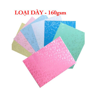 BÌA GIẤY HOA VĂN 2 MẶT A4 ĐL 160gs ( XẤp/10Tờ)