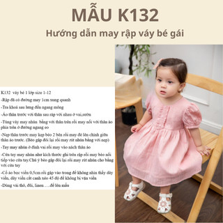 RẬP GIẤY A0 VÁY BÉ K132 (SP LÀ GIẤY KHÔNG PHẢI QUẦN ÁO)