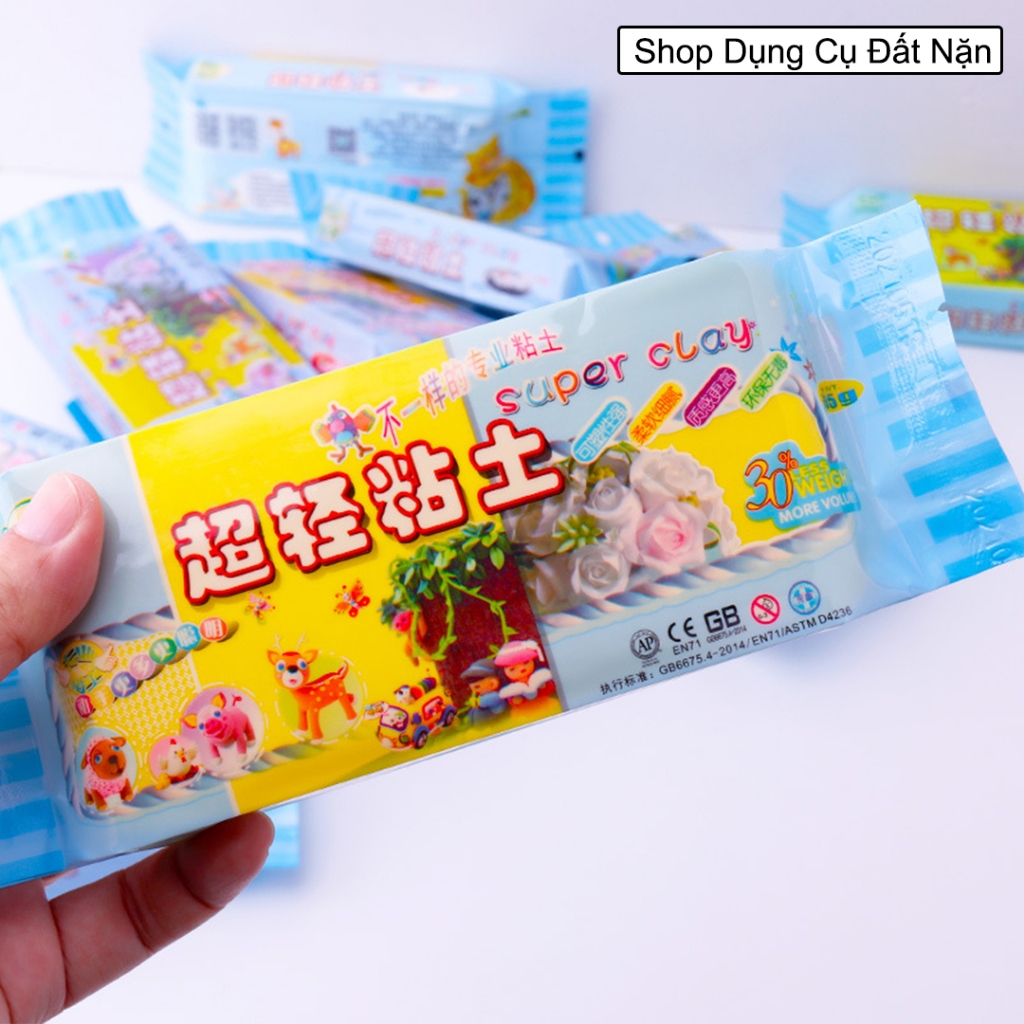 Đất sét nhẹ tự khô Super Clay, đất sét chuyên nghiệp, đất sét tạo hình, đất nặn Đài Loan