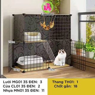 Chuồng Chó Mèo tấm ghép Chuồng vây cho chó mè dễ thương Lunapet