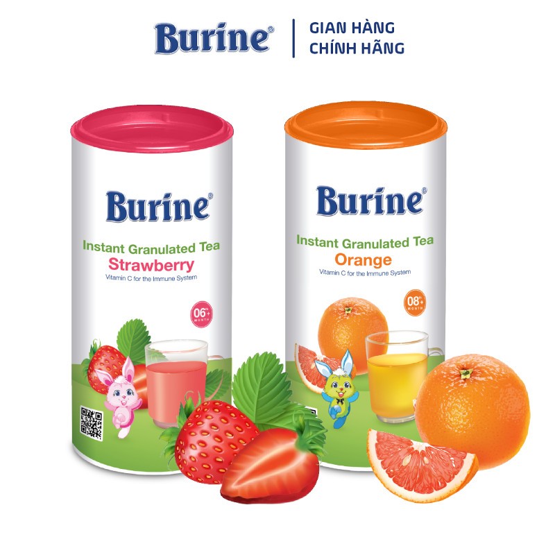 Trà cốm hoa quả Burine bổ sung Vitamin C, tăng đề kháng