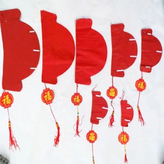 Lồng đèn giấy treo trang trí Tết, năm mới phong cách truyền thống