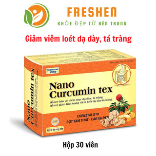 Viên nghệ Nano Curcumin Tex HDPHARMA Tam thất xạ đen giảm viêm loét dạ dày - 30 viên