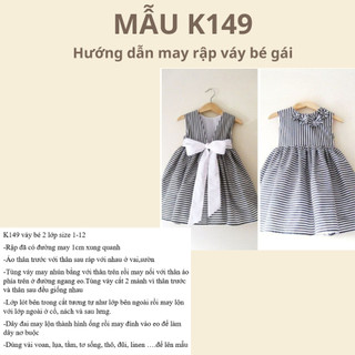 RẬP GIẤY A0 VÁY BÉ K149 (SP LÀ GIẤY KHÔNG PHẢI QUẦN ÁO)