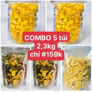 Combo2 : 2 túi mít sấy vỡ + 2 túi cẩm vỡ +1 túi chuối sấy A nature food