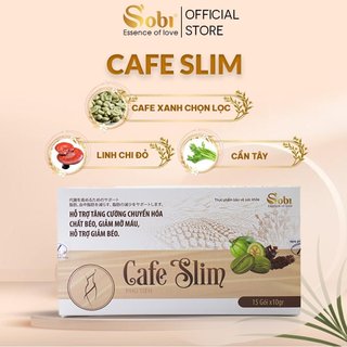 Cà phê giảm cân Cafe Slim Phú Tiến 3in1 giảm mỡ bụng body từ 3-5kg tùy cơ địa hộp 15 gói