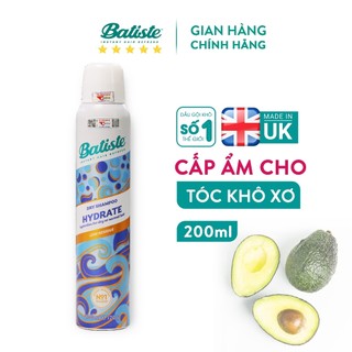 Dầu Gội Khô Batiste Cấp Ẩm Cho Tóc Khô Xơ Batiste Dry Shampoo & Hydrate 200ml