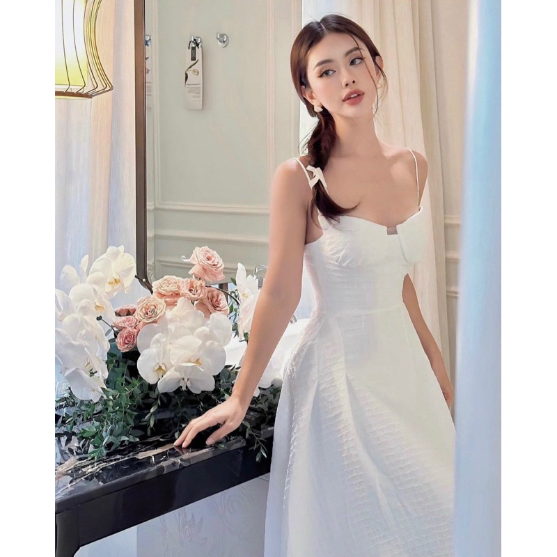 [DTB] Đầm maxi gấm 2 dây