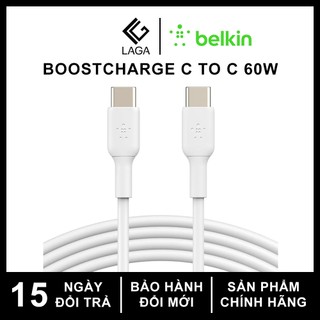 Cáp sạc belkin boostcharge usb-c ra usb-c 60w pvc 1m / 2m - cab003bt