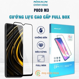 Kính cường lực Poco M3 full màn hình viền siêu mỏng chính hãng Nillkin Amazing CP+ Pro - Dán màn hình Poco M3