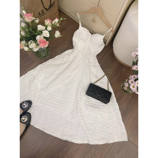 [DTB] Đầm maxi gấm 2 dây