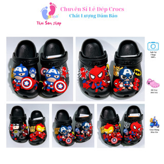    Tặng 10 Sticker   Dép Cross Classic cho bé Trai màu đen Mix Sticker Sục Crocs Baya nam nữ người lớn hàng xuất khẩu 