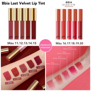 (VER.3-VER.4) Son Kem Lì Bbia Last Velvet Lip Tint