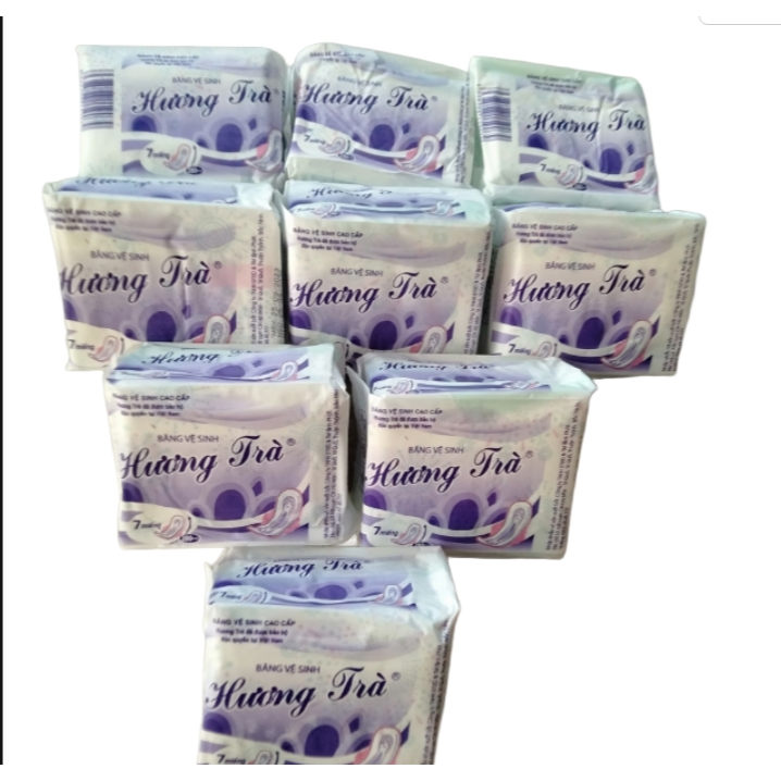 [ ombo 10 Gói Băng Vệ Sinh Hương Trà Siêu Mỏng không Cánh Hương Trà Hút Siêu Tốt Gói 7 Miếng