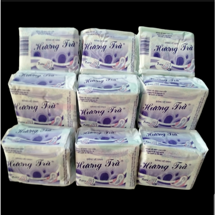 [ ombo 10 Gói Băng Vệ Sinh Hương Trà Siêu Mỏng không Cánh Hương Trà Hút Siêu Tốt Gói 7 Miếng