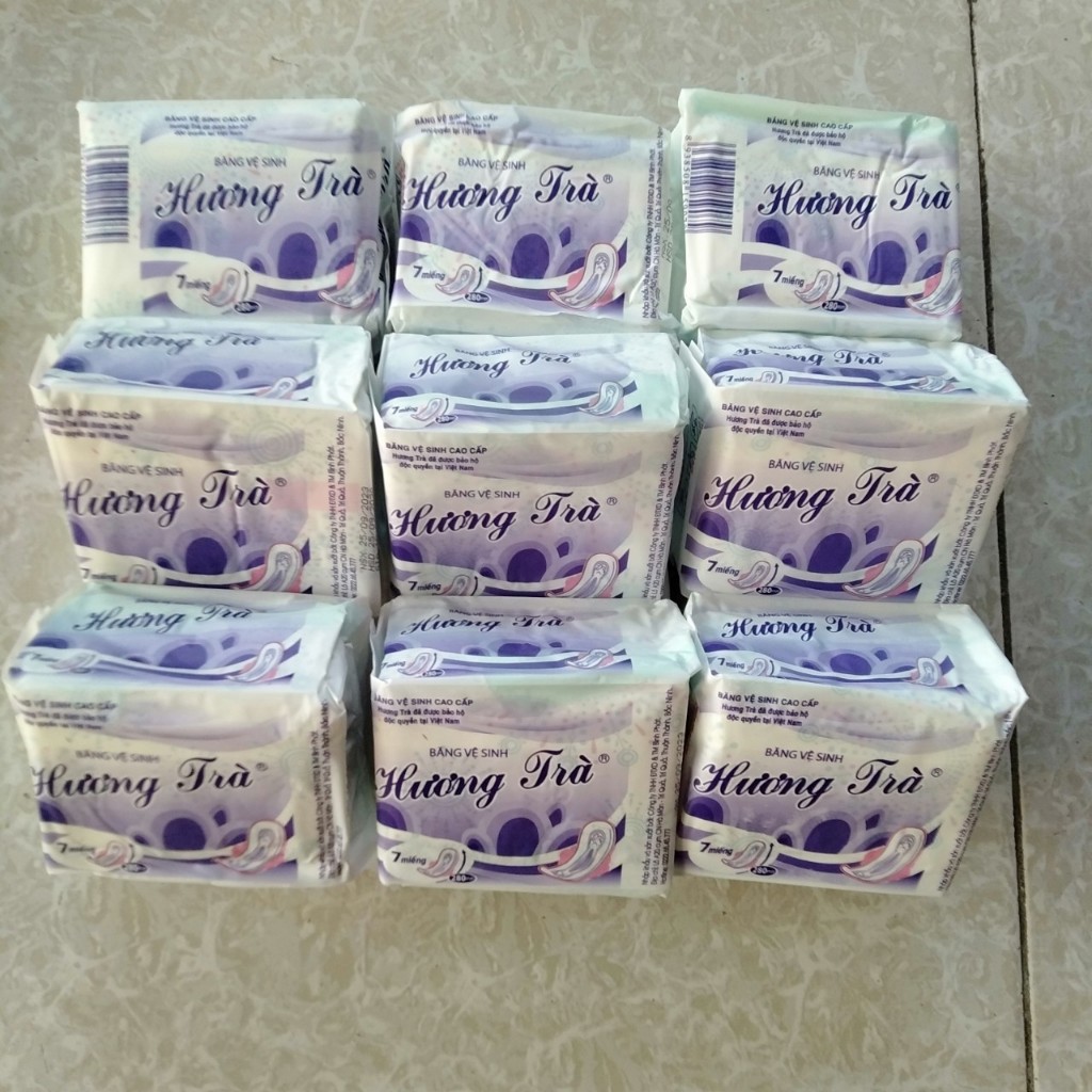 [ ombo 10 Gói Băng Vệ Sinh Hương Trà Siêu Mỏng không Cánh Hương Trà Hút Siêu Tốt Gói 7 Miếng