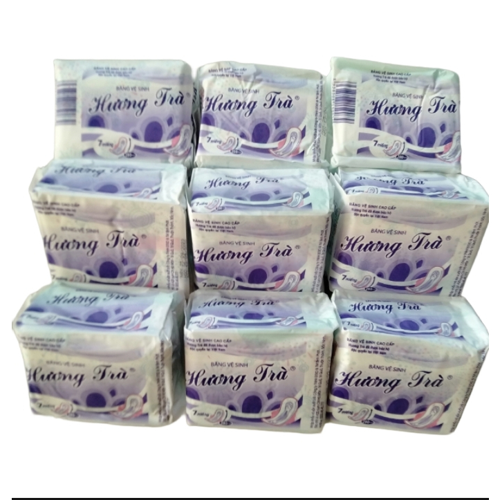 [ ombo 10 Gói Băng Vệ Sinh Hương Trà Siêu Mỏng không Cánh Hương Trà Hút Siêu Tốt Gói 7 Miếng