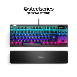 Bàn phím gaming có dây kê tay steelseries apex 7 tkl, led rgb, 50 triệu clicks, màn hình oled, bh 1 năm