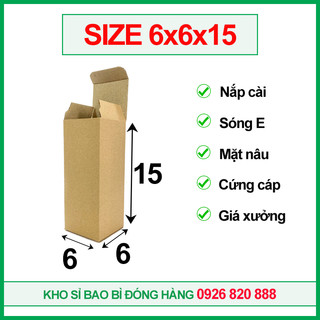 Hộp nắp gài shipcod 6x6x15 sóng e cứng cáp giá rẻ thái nguyên - hộp cod, hộp carton
