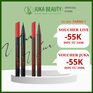 Bút kẻ viền mắt chống trôi Clio Superproof Brush Liner Kill Black