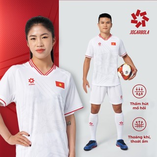 Áo thi đấu đội tuyển bóng đá việt nam 2024 - jogarbola áo thể thao thi đấu trắng