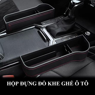 Khay đựng đồ đa năng ô tô MYT Hộp đựng đa năng để đồ gắn khe ghế trước ô tô xe hơi chất liệu nhựa ABS và da PU