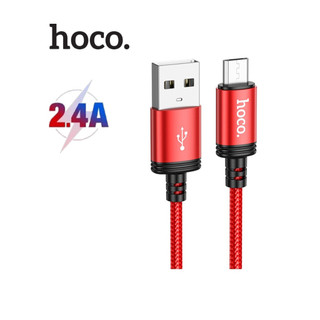 Dây sạc nhanh 2.4A Hoco X89 Micro vải dù siêu bền dài 1M cho Android
