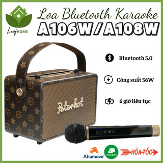 Loa Bluetooth Karaoke Peterhot A106W/A108W _ Với âm thanh siêu đỉnh, loa karaoke không dây kèm micro hát siêu hay