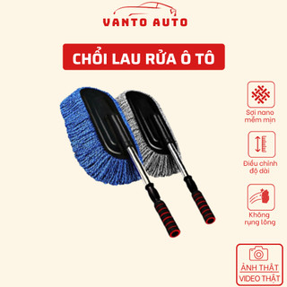 Chổi Rửa Xe Ô Tô, Chổi Lau Xe Ô Tô Chuyên Dụng, Sợi Mircofiber Siêu Mịn, Điều Chỉnh Độ Dài