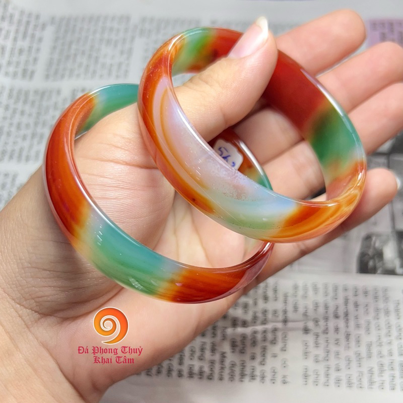 Vòng bản mã não đỏ vân mây