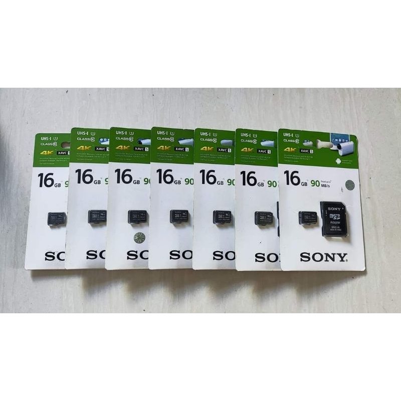 Thẻ nhớ MicroSD Sony 16GB 4K U1 90MB/s tặng kèm adapter chuyển đổi sang thẻ SD