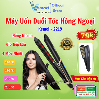 Máy ép tóc chỉnh nhiệt Kemei KM 329 4 mức chỉnh nhiệt có chức năng: tạo kiểu tóc - là thẳng tóc