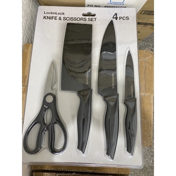 [LOCK&LOCK] BỘ DAO NHÀ BẾP 4 MÓN - CKK106S4