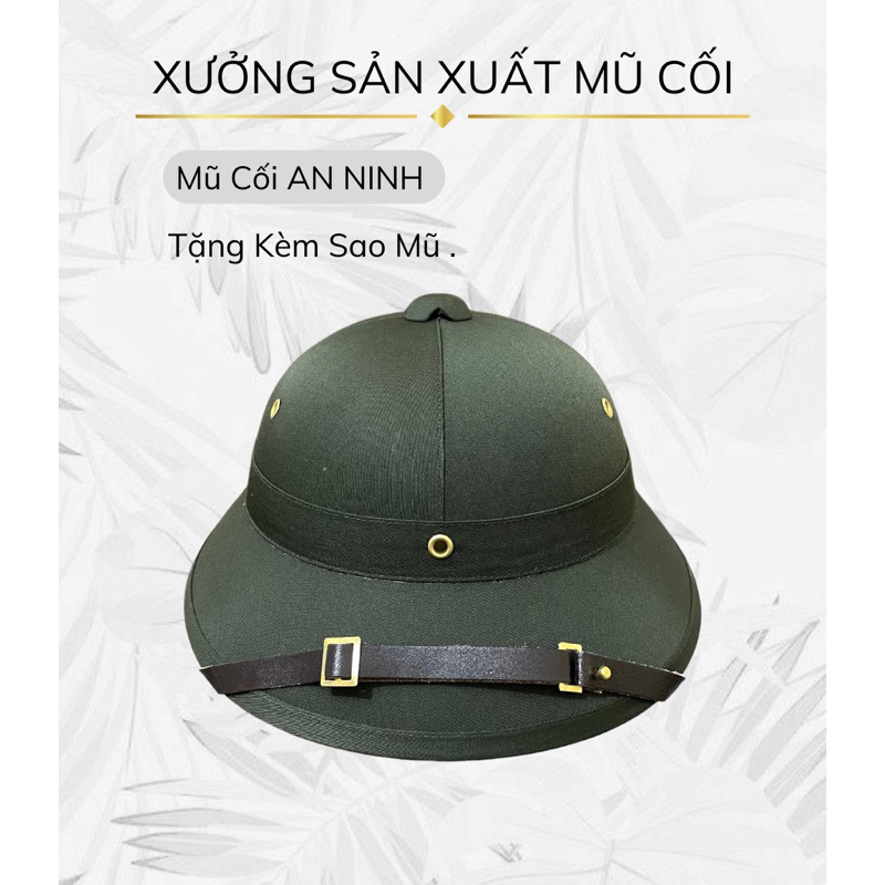 Mũ Cối AN ( Tặng Kèm Sao Mũ )