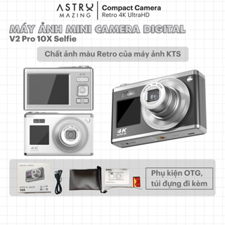 [Zoom 10X Selfie] Máy ảnh CCD kĩ thuật số Digital Mini Camera V2 Pro by AstroMazing