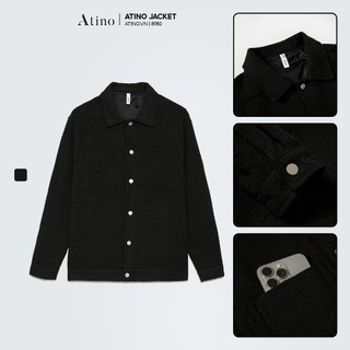 Áo khoác jacket da lộn nam atino chất liệu da lộn hàn quốc phong cách trẻ trung chuẩn form ak2.8980