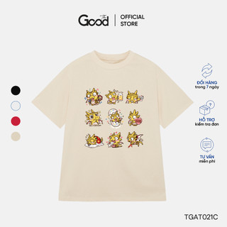 Áo Thun THE GOOD "Sticker Long Tee", Áo Phông, Áo Unisex Chất Cotton Co Giãn Cổ Tròn Tay Lỡ Form Oversize