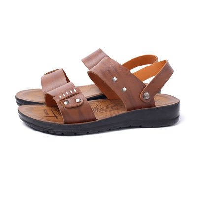 Dép sandal quai da INICHI D1207 đế cao su chắc chắn chống thấm nước