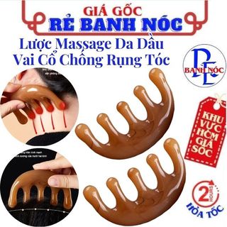 Lược Massage Đầu, Cổ, Vai Gáy Dưỡng Sinh Giảm Đau Đầu Thư Giãn, Xả Stress - Lược Chải Răng Thưa Mát Xa Dùng Cho Spa