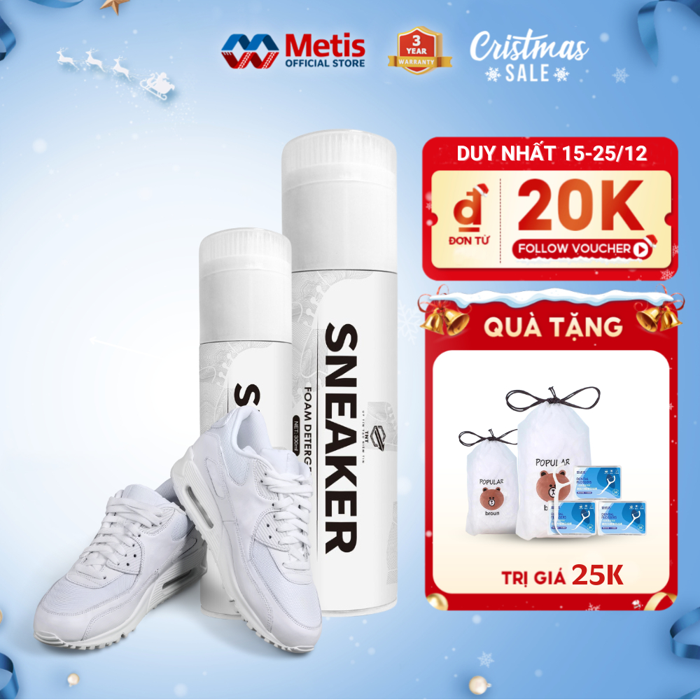 Chai xịt vệ sinh giày SNEAKER GODWELL 300ml bọt tuyết, bình sịt làm sạch giầy cao cấp_XG03