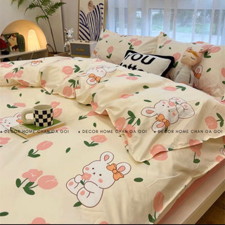 Bộ 4 món vỏ chăn ga và vỏ gối Cotton Poly Nhập Khẩu mẫu mới Decor Home