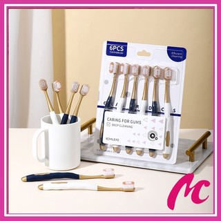 Set 6 bàn chải đánh răng nội địa Trung lông mềm,bàn chải siêu êm, làm sạch sâu đánh sạch mảng bám_MC888